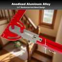 Stair Tread Template Tool - Upgrade Dual Nut Locking Stair Tread Measuring Tool Jig for Stair Tread Gauge, Stair Gauge Measuring Tool, Compatible with Many Types of Layout Projects-RED