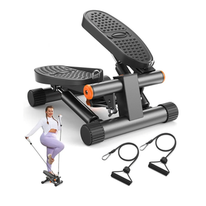 Niceday Steppers for Exercise, Mini Stair Stepper with Resistance Bands at Home Workout Equipment with 300LBS Loading Capacity, Hydraulic Fitness Stepper with LCD Monitor