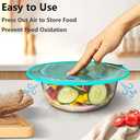 5 Pack Silicone Lids for Bowl, 5 Sizes Reusable Clear Vacuum Storage Lids, Kitchen Food Storage Covers Suitable for Round Containers, Cups, Bowls, Mugs, Food Cans, Pet Cans