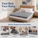 PERLECARE Dual Firmness Mattress Topper Full Size, 3 Inch Split Full Mattress Topper- Dual Zone Soft and Firm for Pressure Relief & Back Pain, Non-Slip & Removable, CertiPUR-US Certified