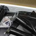 Black Nightstand with Charging Station and LED Lights,Modern Bedside Table with 2 Storage Drawer and Open Wood Shelf, for Bedroom and Small Spaces,Night Stand with Solid Wood Legs,Black