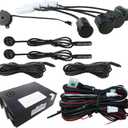 Riloer Blind Spot Car Mirror Sensor System Car Blind Area Detection System Lane Change Reminding for Safe Driving w/ 4 Sensors Black