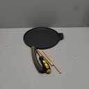 SENSARTE Nonstick Crepe Pan, Swiss Granite Coating Dosa Pan Pancake Flat Skillet Tawa Griddle 10-Inch with Stay-Cool Handle, Induction Compatible (Black)