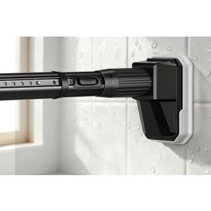 Tension Curtain Rods No Drilling, Extra Long Tension Rod 41-88 Inch, Heavy Duty Shower Curtain Rod for Outdoor Patio Bathroom Windows Room Divider, Adjustable, Anti-Slip, No Rust, Black