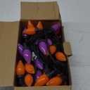 SUNSGNE Halloween String Lights Outdoor, 26ft C7 Purple and Orange String Lights with 50 LED Christmas Ligths for Outdoor Patio Roofline Tree Indoor Bedroom Window Halloween Christmas Decorations