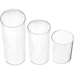 36pcs Candle Windproof Cylinder Shade for Home Decor Wedding Party Centerpieces Elegant Transparent Candle Holders for Warm Atmosphere, Size: 4", 6", 7 3/4"