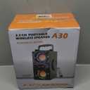 Bluetooth Speaker, 40W (60W Peak) Portable Wireless Speaker with Colorful Lights, Double Subwoofer Heavy Bass, FM Radio, MP3 Player, Bluetooth 5.0, Loud Stereo speakers for Home Outdoor Party Camping