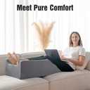 LightEase Post-Surgery Leg, Knee, Ankle Elevation Double Wedge Pillow, Memory Foam Leg Elevating Pillow for Injure, Sleeping, Foot Rest, Reduce Swelling