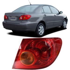 RH Outer Tail Light Assembly Replacement for Toyota Corolla 2003-2008 Passenger Side 8155002290 TO2801154