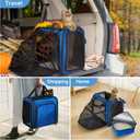 Expandable Cat Carrier with Litter Box, Extra Large Cat Carrier for Car Travel, 17.3"x16.2"x13" Portable Soft-Sided Pet Carrier, Long Road Trip Cage for Large/Medium Cats up to 30 lbs