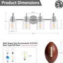 4 Lights Bathroom Light Fixtures Brushed Nickel Vanity Lights