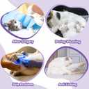 PUMYPOREITY Cat Recovery Suit for Hind Legs, Cat Surgical Spay Suit with Leg Sleeves to Stop Licking, Long Rear Sleeve Wound Cover Abdomen Kitten Onesie, Purple, XL