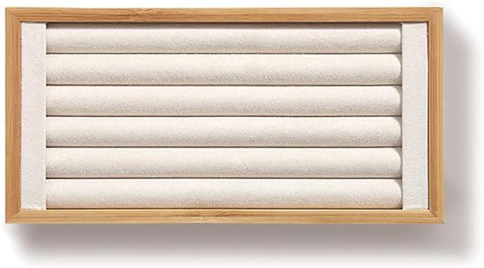 Bamboo Ring Holder,Ring Display Stand,Jewelry Organizer Stand for Rings Earrings SellingBeige