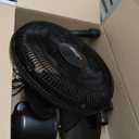 Comfort Zone Stand Fan, 16 inch Pedestal Fan for Bedroom, 3 Speed Floor Fan, 90 Degree Oscillation, Adjustable Height, Adjustable Tilt, Oscillating Air Circulator, Quiet Fan for Home or Office, Black