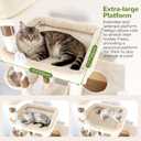 Globlazer Extra Large Cat Tower, 81-inch Tall Cat Tree for Big Cats 20 lbs, XXL Heavy Duty Cat Scratching Tower for Indoor Adult Cats with 3 Cat Condos, 8 Scratching Posts, F81, Beige