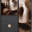 Ultra Slim Case for Motorola Razr Ultra 2025, Made of Real Aramid Fiber, Soft Touch, Tough Durable Carbon Bumper Black