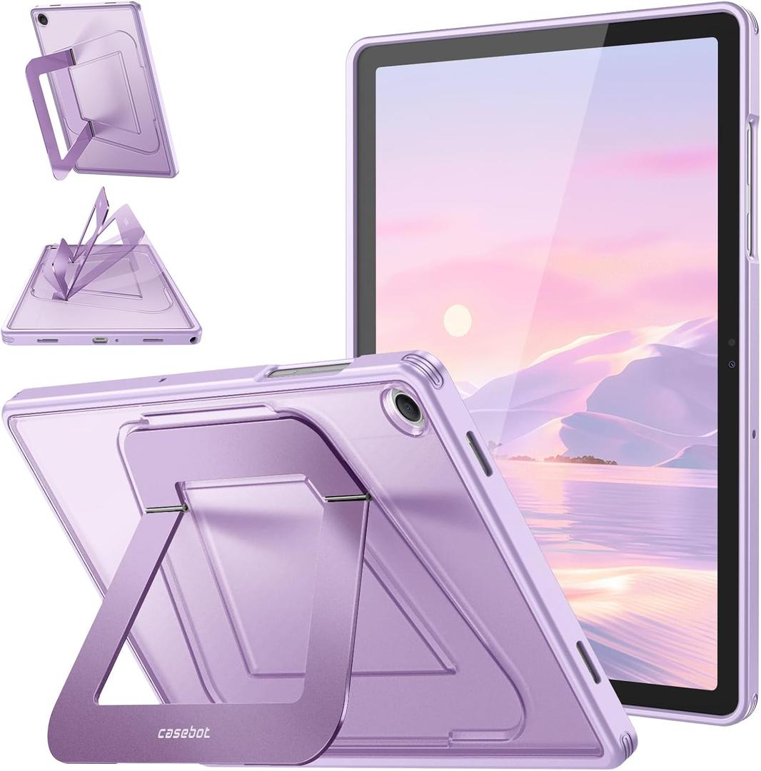 Fintie Shockproof Case for Samsung Galaxy Tab A11+ Plus 11 Inch 2025/ A9+ Plus 2023, Slim Frosted Hard Cover with Multi-Angle Kickstand, Purple