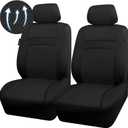 CAR PASS 3D Air Mesh Car Seat Covers Two Front Seats Only, Universal Seat Covers for Car Fit SUV,Vans,Sedan,Trucks, Breathable Automotive Interior Seat Covers Airbag Compatible Black, Two Front