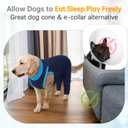 LelePet Dog Recovery Suit for Rear Legs to Stop Licking Hind Legs Abdomen Wounds, Dog Onesie for Surgery Female Male,Dog Pants to Prevent Licking for Small to Large Dogs, Cone Alternative (XS-3XL) (Navy Blue)