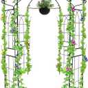 Kalolary Pergola Plant Climbing Trellis Heavy Duty Wedding Arbor Metal Gazebo Garden Arch for Outdoor Arbor Climbing Plants Backyard Patio Wedding Ceremony
