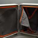 UrbanExplorer Carry On Luggage 20In Wide Handle PC Hardshell Suitcases with Spinner Wheels & TSA Lock Frameless Luggage Zipperless Luggage, White