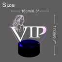 LED Lights Table Sign with Writing Pen - Battery Powered Party Supplies, Color Changing Wedding Decorations Table Lights for Restaurant Bar Event (BLACK, Girl)