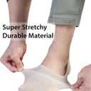 Pro Mountain Thin No Show Socks Seamless Wide Toe Box 6 Pack Liner Unisex Size S to X-Large Cotton Footies (Medium)