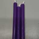 SHYMERY Flameless Advent Candles,Real Wax Battery Operated Electric LED Taper Candles with Remote Timer, Set of 4 Purple & Pink Flickering for Wreath Thanksgiving Christmas Outdoor Centerpieces