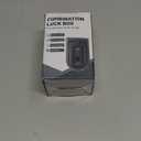 Indoor & Outdoor Key Lock Box Wall Mounted Push Button Combination Key Safe Storage Security Lock Box with Black Rubber Cover & Wall Bolt Fixings for 5 to 7 Mortise Style Keys