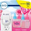 Febreze Plug-In Air Freshener, Odor-Fighting Scented Oil Starter Kit, Air Fresheners for Home and Bathroom and Kitchen, Long Lasting for Strong Odors, Downy April Fresh Scent, Warmer + 2 Refill (0.87 Fl Oz (Pack of 2))