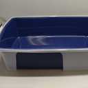 IRIS USA XX-Large Side Entry Cat Litter Box, Open Top Extra Large Litter Box for Big Cats and Multi-Cat Households, High Sided Scatter Shield, Easy to Clean, 30" L x 20" W x 14" H, Navy