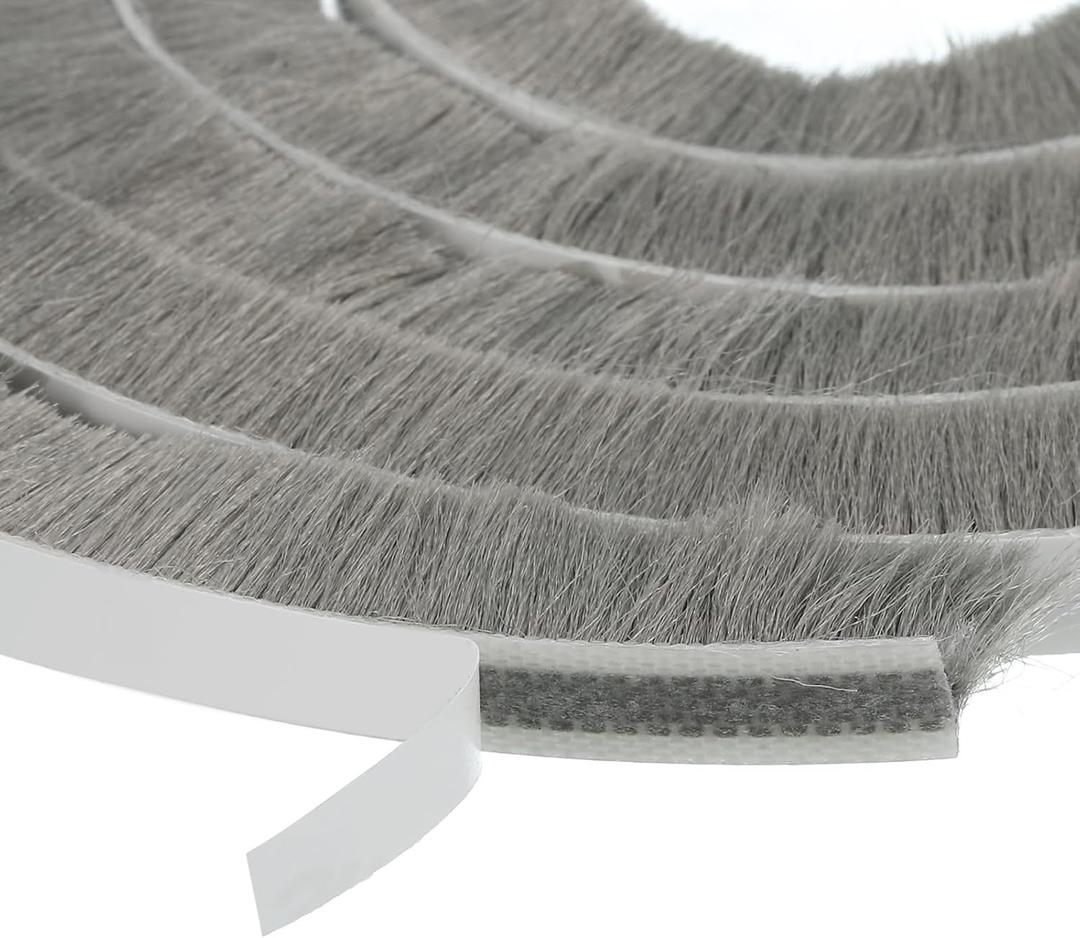 uxcell 32.8 ft Window Seal Strip, Self-Adhesive Weather Stripping Sliding Door Soundproof Dustproof Draft Blocker for Cabinet Doors Windows, 0.35 Inch Wide x 0.59 Inch Thick, Grey