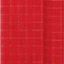Homaxy 100% Cotton Terry Kitchen Towels(Red, 13 x 28 inches), Checkered Designed, Soft and Super Absorbent Dish Towels, 2 Pack