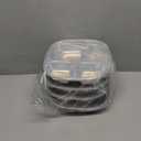 Stainless Steel Kids Plates,Set of 4 Toddler Plates with Lids - 4 Compartments Stainless Steel Snack Container for Kids Non Toxic & 100% BPA Free