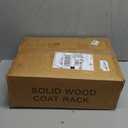 Wood Coat Rack Stand, Wooden Coat Rack Freestanding with Sturdy Round Base, Vintage Coat Racks with 14 Hooks, Natural Birch Wood Entryway Coat Tree Hanger Stand Easy to Assemble