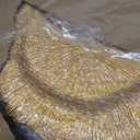 13 Inch Gold Charger Plates, Round Reef Pattern, Plastic, Set of 24