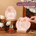 Desk Calendar 2026 Christian Hand Shape,Wooden Base Flip Calendar with 12 Monthly Bible Verses, Inspirational Gift for Home, Office Desk Decor, Scripture Study for Believers