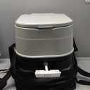 HSM 6.4 Gallon Waste Tank Portable Toilet for Camping RV Boating Fishing Indoor Outdoor Toilet Compact Double-outlet Anti-leak Seal Ring Commode with Travel Bag Sprinkling Bottle