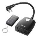 DEWENWILS Outdoor Dimmer for String Lights, 125V, 100FT Remote Control Range, Waterproof Plug- in Dimmer for Dimmable LED/Tungsten Bulbs