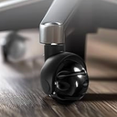 Office Chair Caster Wheel for Carpet Set of 1 -Replacement for Office Chairs Mat Safe for All Floors Including Hardwood - 2-Inch Rubber Replacement - Smooth & Silent Universal Size (11x22 mm) -Black