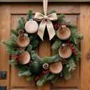 9 Pcs Christmas Tree Ornaments Set, 80mm/3.15in Large Velvet Christmas Balls for Xmas Tree Decorations Shatterproof Hanging Flocked Balls Ornaments Brown