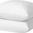 Hotel-Style Goose Feather Down Euro Pillow Insert for Sofa & Bed - 100% Odorless & Plump Cushion Filler - 233TC Cotton with Inner Liner to Prevent Poking (30x30 Inch)