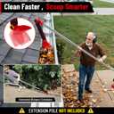 Multi-Angle Gutter Cleaning Tools from the Ground - 2.0 New Upgraded Gutter Cleaner Tools with Scoop & Brush, Leaf Removal from Gutter Guard, Fits Standard 3/4" ACME Thread Poles (Pole Not Included)