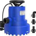 AgiiMan 1HP Automatic Submersible Water Pump, 5000GPH Sump Pump Utility Pump for Pool Draining, Water Removal Pump with 33' Power Cord for Flooded Areas, Swimming Pool, Flooded House Basement,Blue