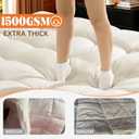 Deluxe 100% Organic Wool Mattress Topper Queen Size (Beige,(60"x80"))