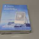 JISULIFE Desk Fan Battery Rechargeable, 4500mAh 180Foldable Portable Personal Fan, 4 Speeds Adjustable Long Battery-life for Home Office Travel Outdoor Gifts for Women Men-White