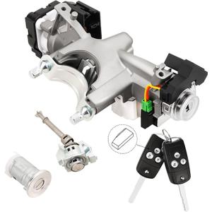 RAMATA 72185-TR0-A01 Ignition Switch Lock Cylinder with Key (with Unprogrammed Chip) Compatible with 2012 2013 2014 Honda Civic,(Ignition Chip: 46,Frequency: 433Hz)