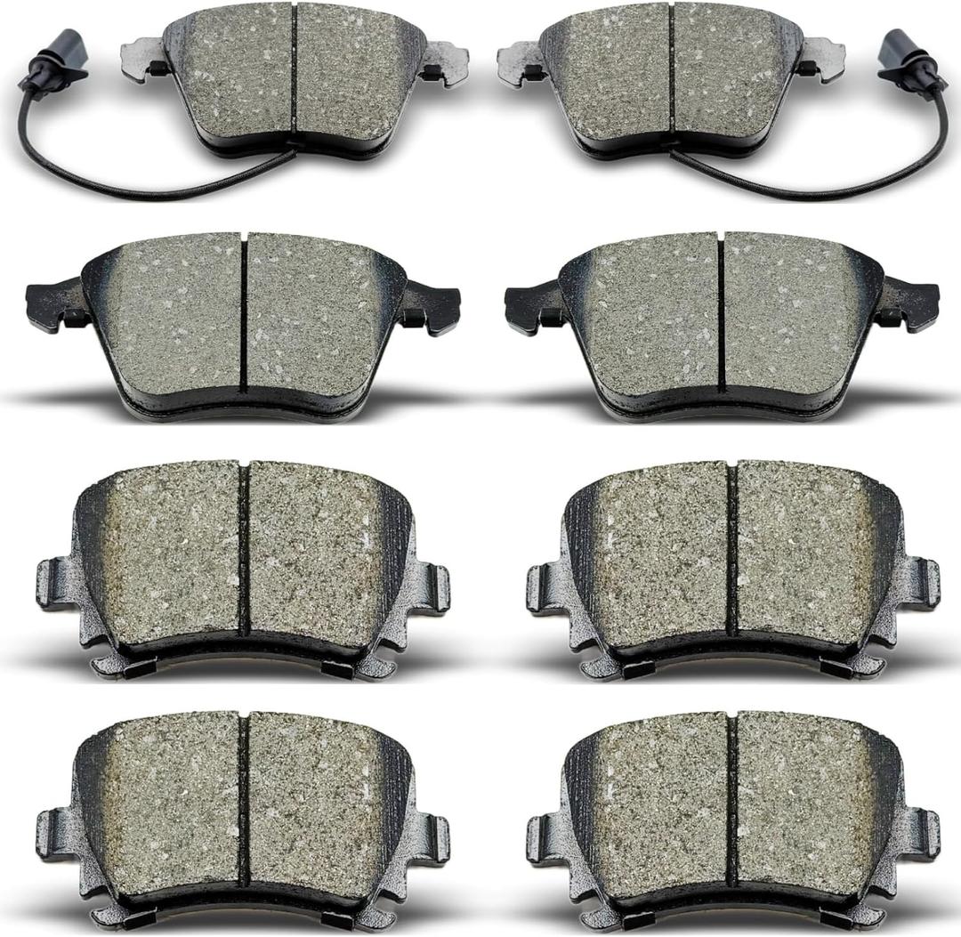 D1108 D1111 Front & Rear Ceramic Brake Pads Set for 20052009 Audi A4 / A4 Quattro & 20062009 Audi A6 / A6 Quattro
