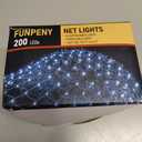 FUNPENY Christmas Net Lights, 9.8ft x 6.6ft 200 LED Clear Wire Mesh Decor with 8 Modes Waterproof Connectable Xmas Decorations for Outdoor Outside Bushes Yard Lawn Patio Tree Garden Party (White)