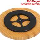 YBM Home Bamboo Wooden Non-Skid Spinner for Kitchen, Pantry, Fridge, Cupboards, or Counter Organizing, Fully Rotating Organizer
